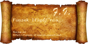 Fuszek Ifigénia névjegykártya